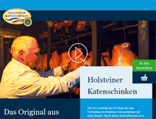 Tablet Screenshot of holsteinerkatenschinken.de